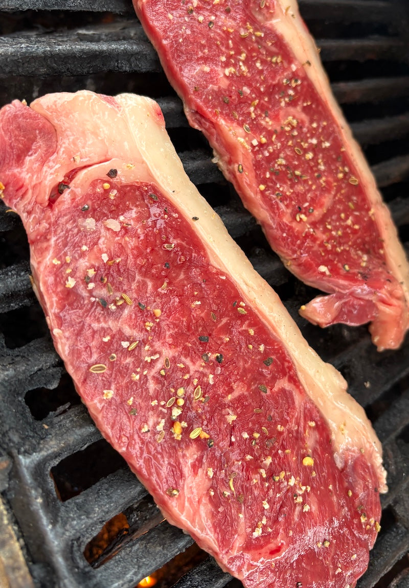 100% Grass Fed Angus New York Striploin Steak box