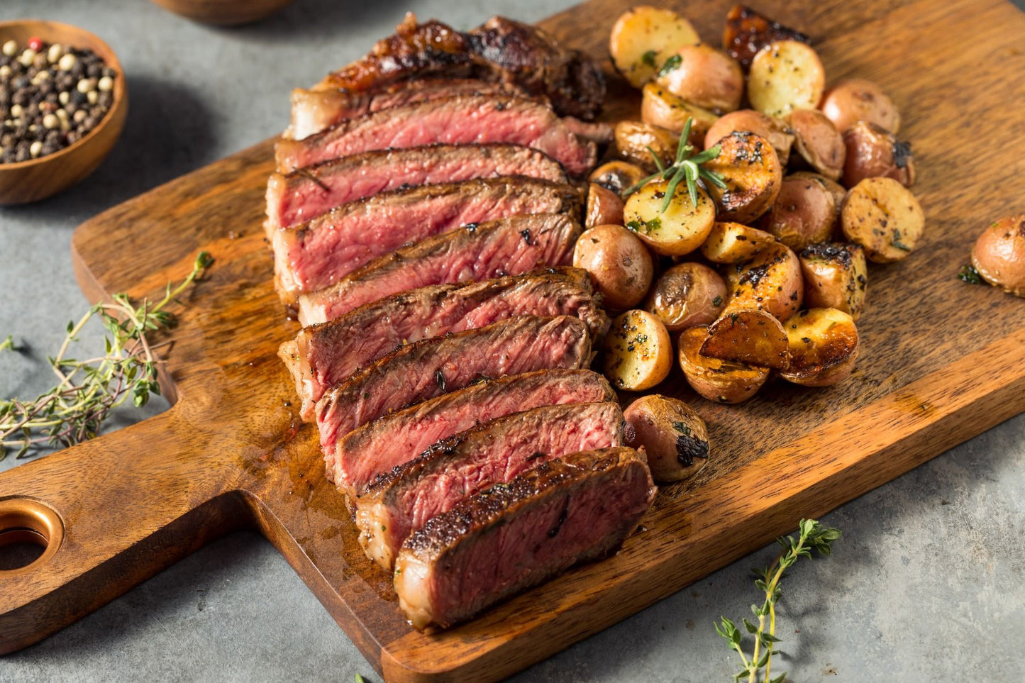 100% Grass Fed Angus New York Striploin Steak box